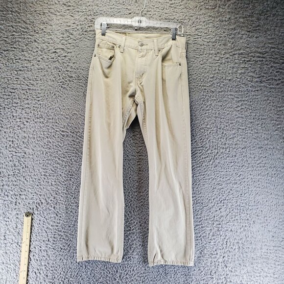 Levis Jeans Mens 29x30 Tan 514 Classic Straight Cotton Denim - Picture 6 of 13